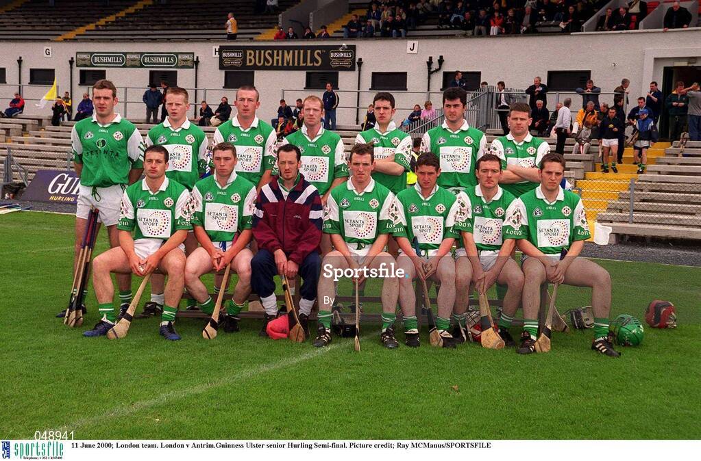 11 June 2000; London team. London v Antrim.Guinness Ulster senior Hurling Semi-final. Picture credit; Ray MCManus/SPORTSFILE