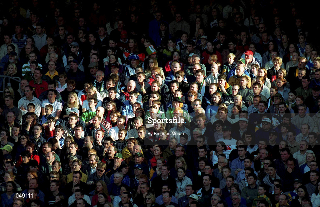 15 October 2000; Supporters in the Cusack stand during the International Rules Series Second Test match between Ireland and Australia at Croke Park in Dublin. Photo by Brendan Moran/Sportsfile
