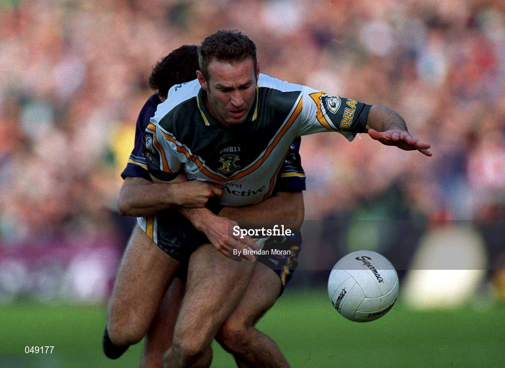 15 October 2000; Colm McManaman of Ireland in action against Chris Heffernan of Australia during the International Rules Series Second Test match between Ireland and Australia at Croke Park in Dublin. Photo by Brendan Moran/Sportsfile