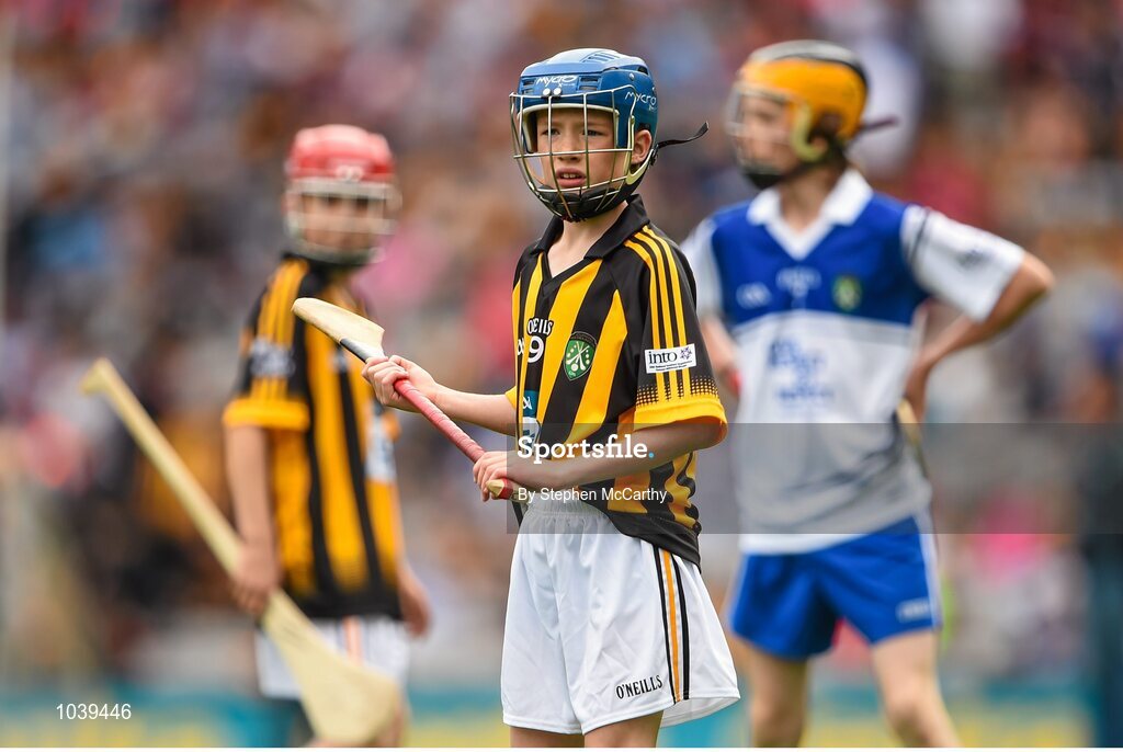 9 August 2015; Ronan Donnelly, St. Patrick’s PS, Donaghmore, Tyrone, representing Kilkenny, during the Cumann na mBunscol INTO Respect Exhibition Go Games 2015 at Kilkenny v Waterford - GAA Hurling All-Ireland Senior Championship Semi-Final. Croke Park, Dublin. Picture credit: Stephen McCarthy / SPORTSFILE