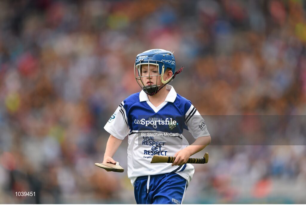 9 August 2015; Daithí Ó Máirtín, St Mary’s Primary, Mullingar, Westmeath, representing Waterford, during the Cumann na mBunscol INTO Respect Exhibition Go Games 2015 at Kilkenny v Waterford - GAA Hurling All-Ireland Senior Championship Semi-Final. Croke Park, Dublin. Picture credit: Stephen McCarthy / SPORTSFILE