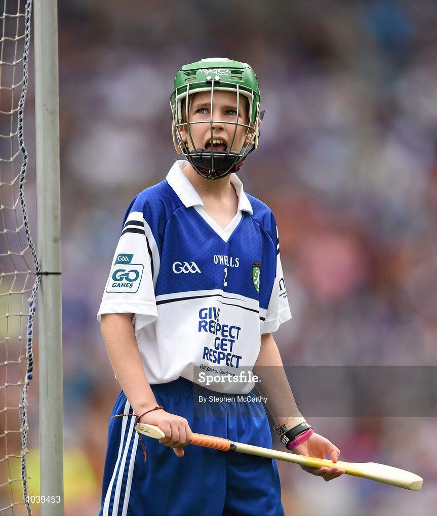 9 August 2015; Jacob Shiels, Bornacoola NS, Carrick-on-Shannon, Leitrim, representing Waterford, during the Cumann na mBunscol INTO Respect Exhibition Go Games 2015 at Kilkenny v Waterford - GAA Hurling All-Ireland Senior Championship Semi-Final. Croke Park, Dublin. Picture credit: Stephen McCarthy / SPORTSFILE