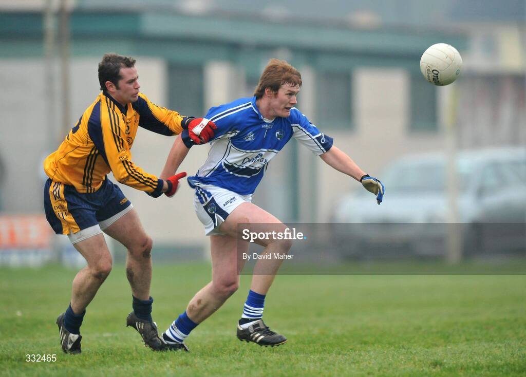 4 January 2009; Ger Reddin, Laois, in action against Rory Maguire, DCU. O'Byrne Cup, First Round, Laois v DCU, McCann Park, Portarlington, Co. Laois. Picture credit: David Maher / SPORTSFILE