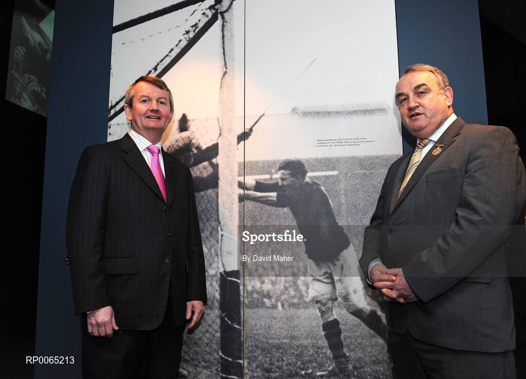 7 January 2009; Pol O Gallchoir, left, Chief Executive, TG4, with GAA President Nickey Brennan at the launch of TG4's history of the GAA documentary series. GAA Museum, Croke Park, Dublin. Picture credit: David Maher / SPORTSFILE