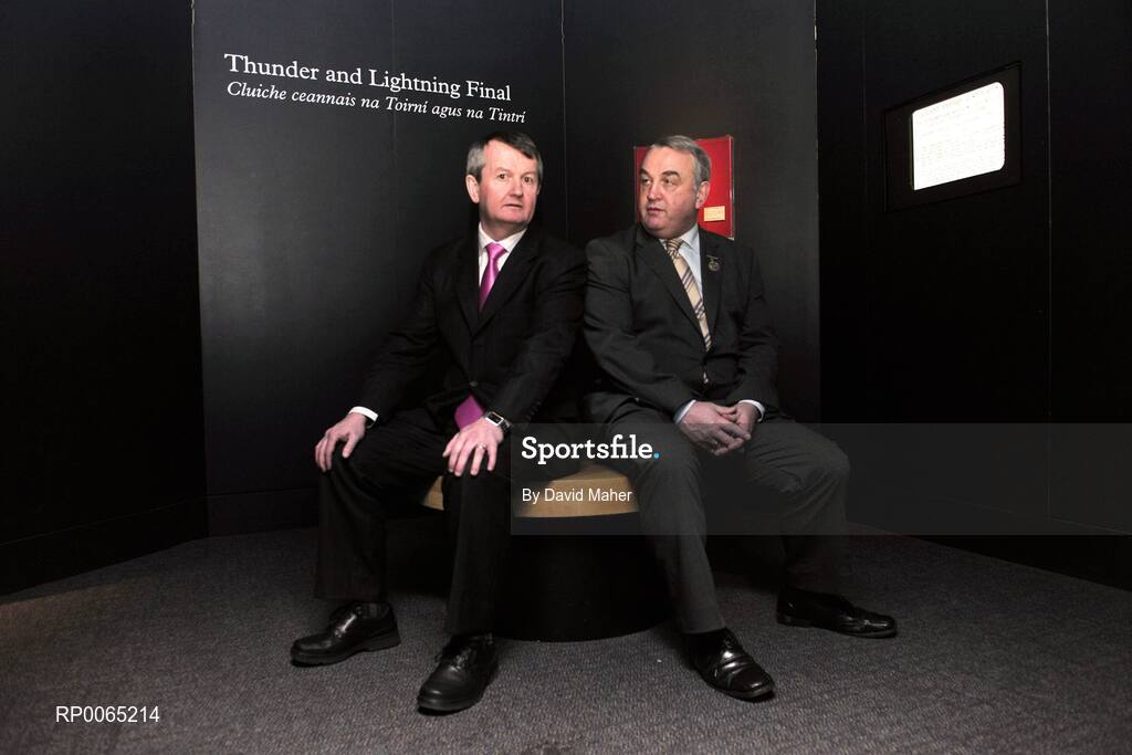 7 January 2009; Pol O Gallchoir, left, Chief Executive, TG4, with GAA President Nickey Brennan at the launch of TG4's history of the GAA documentary series. GAA Museum, Croke Park, Dublin. Picture credit: David Maher / SPORTSFILE