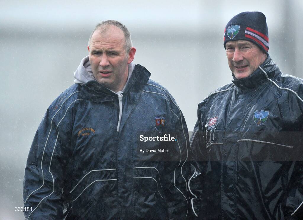 11 January 2009; Longford manager Glenn Ryan, left, and his opposite number Eamonn McEneaney during the game. O'Byrne Cup Quarter-Final, Longford v Louth, Pearse Park, Longford. Picture credit: David Maher / SPORTSFILE