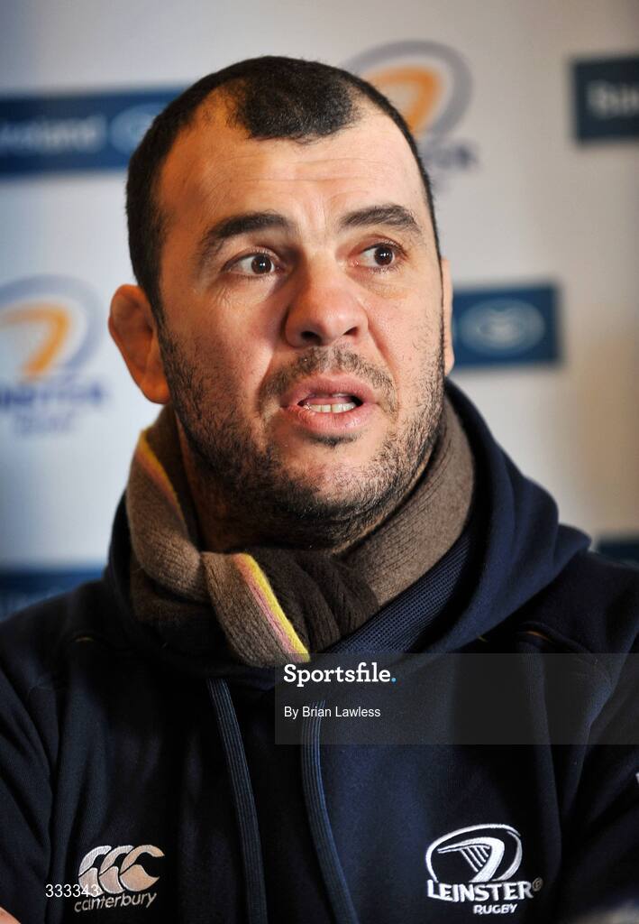 13 January 2009; Leinster head coach Michael Cheika at a press conference ahead of their Heineken Cup Pool 2 match against London Wasps. Bective Rangers Clubhouse, Donnybrook, Dublin. Picture credit: Brian Lawless / SPORTSFILE