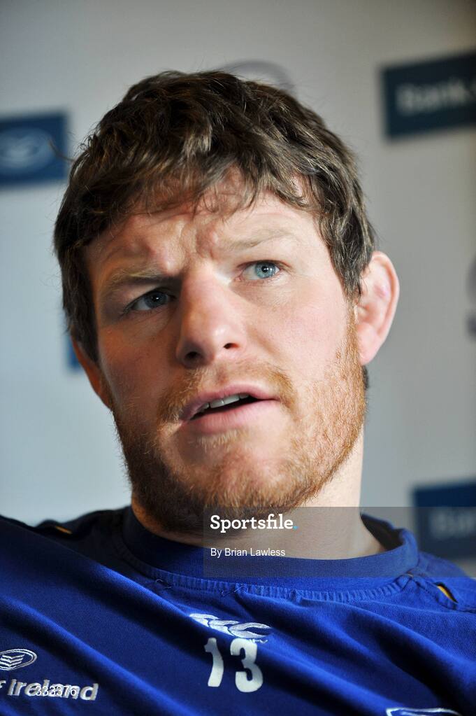 13 January 2009; Leinster's Malcolm O'Kelly at a press conference ahead of their Heineken Cup Pool 2 match against London Wasps. Bective Rangers Clubhouse, Donnybrook, Dublin. Picture credit: Brian Lawless / SPORTSFILE