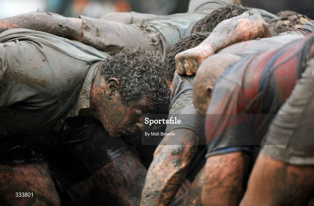 17 January 2009; Ben Barclay, UCD, gets ready for the scrum against Clontarf. AIB League Division 1, Clontarf v UCD, Castle Avenue, Clontarf, Dublin. Picture credit: Matt Browne / SPORTSFILE