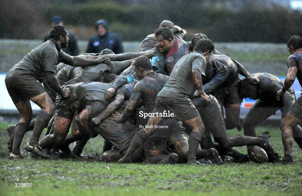 17 January 2009; Clontarf and UCD players in action during the game. AIB League Division 1, Clontarf v UCD, Castle Avenue, Clontarf, Dublin. Picture credit: Matt Browne / SPORTSFILE