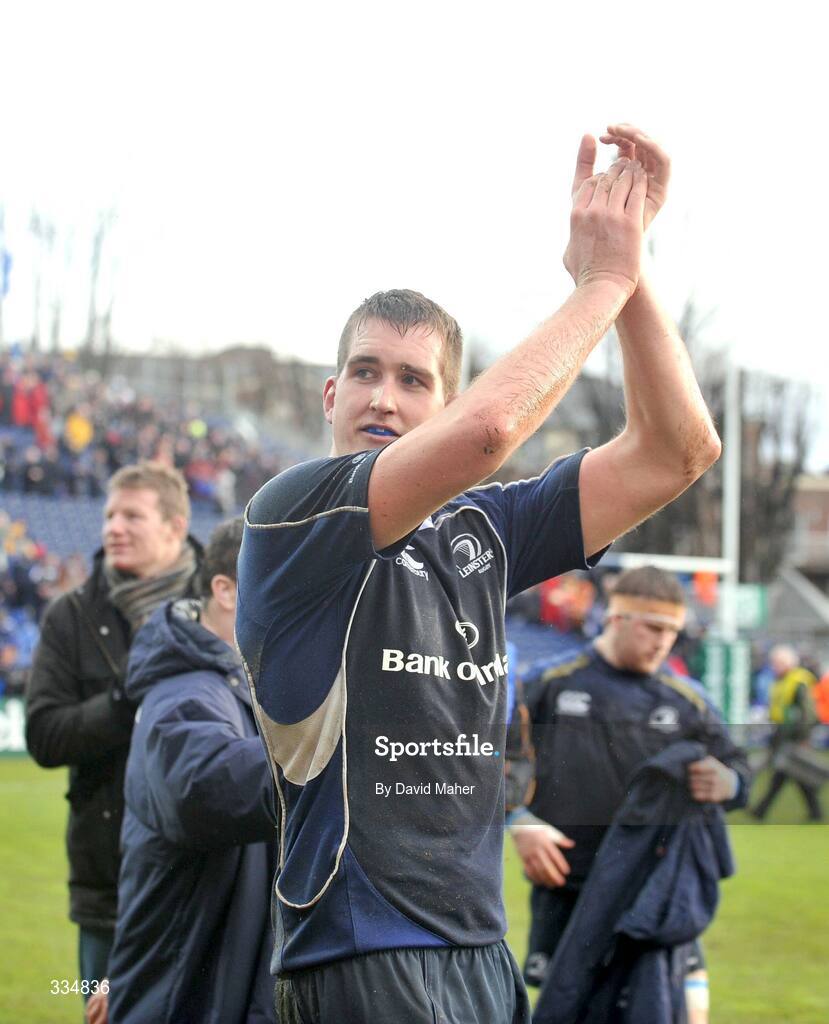 25 January 2009; Leinster's Devin Toner at the end of the game. Heineken Cup, Pool 2, Round 6, Leinster v Edinburgh, RDS, Dublin. Picture credit: David Maher / SPORTSFILE