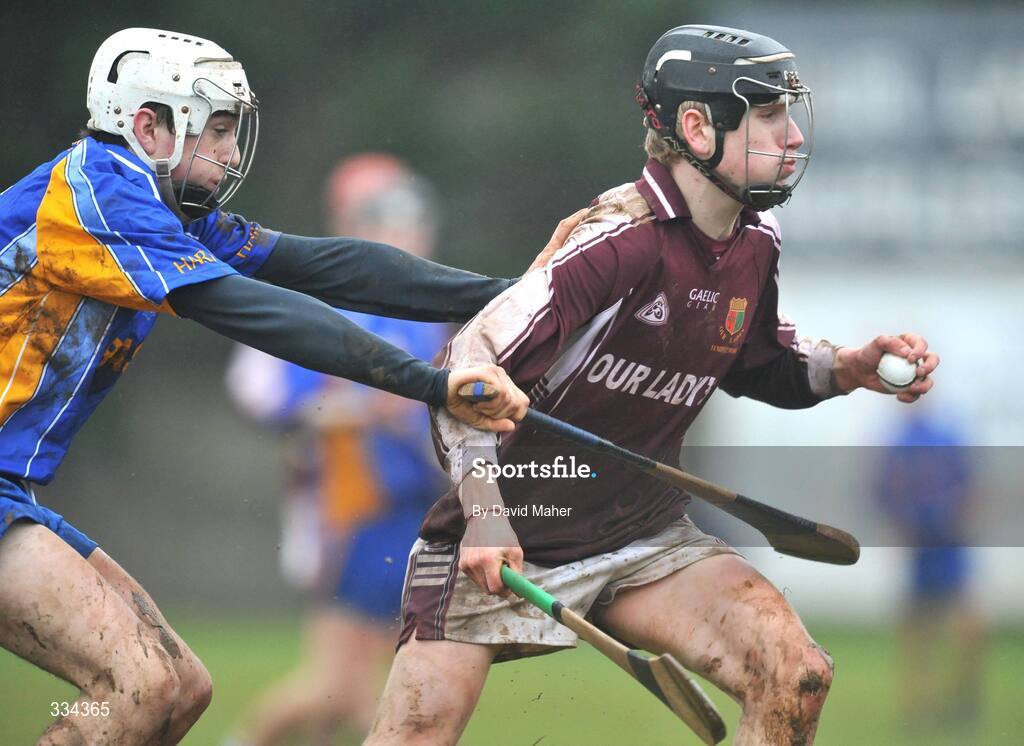 21 January 2009; Dan McCormack, Our Lady's, in action against Pat Molloy,Thurles CBS. Templemore - Munster Colleges Harty Cup, Thurles CBS v Our Lady's, The Ragg, Co. Tipperary. Picture credit: David Maher / SPORTSFILE