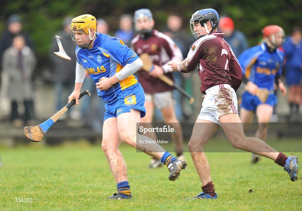 21 January 2009; David Butler, Thurles CBS, in action against  Bobby Bergin, Our Lady's. Templemore. Munster Colleges Harty Cup, Thurles CBS v Our Lady's, The Ragg, Co. Tipperary. Picture credit: David Maher / SPORTSFILE