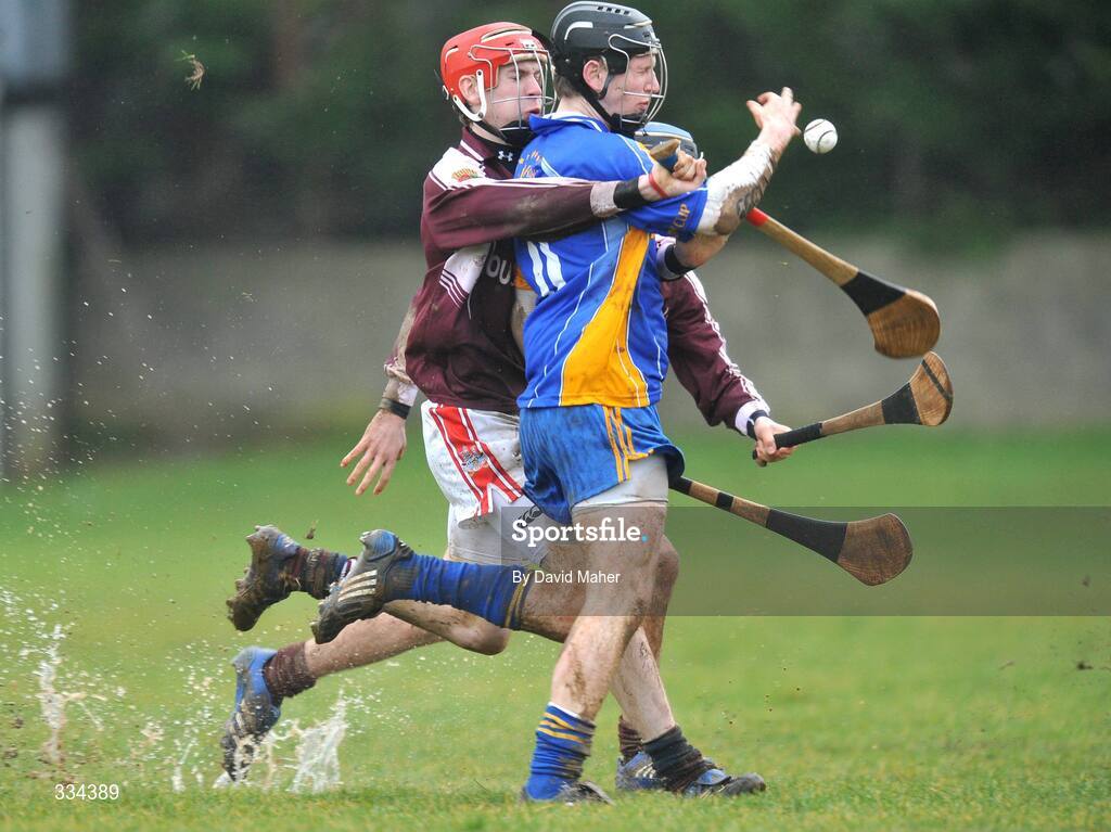 21 January 2009; Michael Russell, Thurles CBS, in action against Willie Ryan, Our Lady's. Templemore - Munster Colleges Harty Cup, Thurles CBS v Our Lady's, The Ragg, Co. Tipperary. Picture credit: David Maher / SPORTSFILE