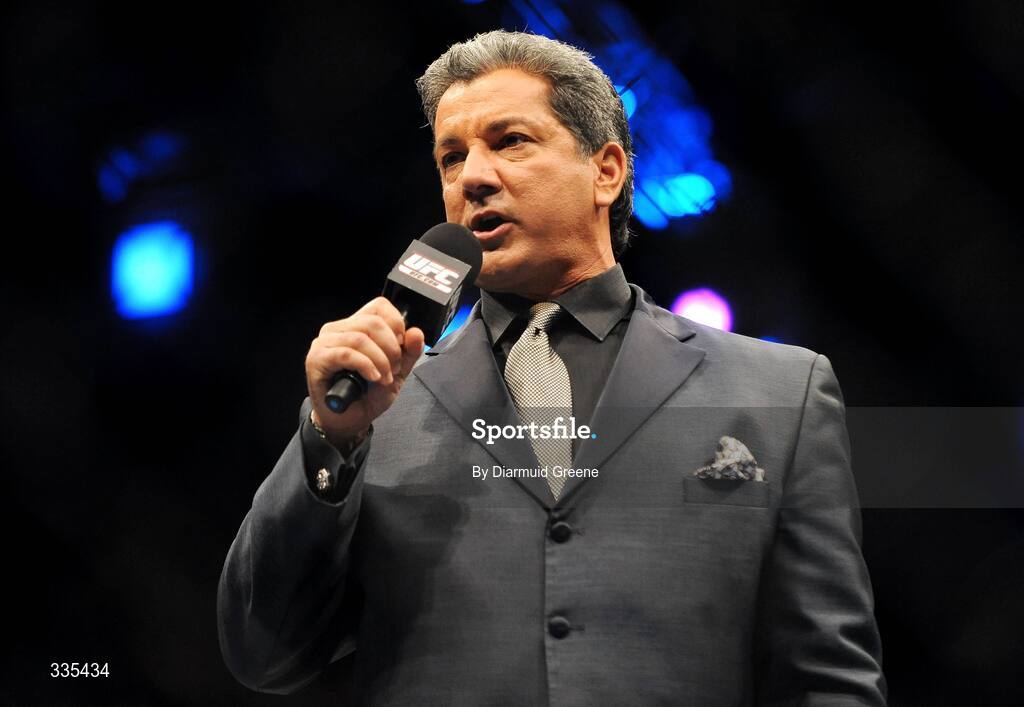 17 January 2009; UFC master of ceremonies Bruce Buffer. UFC 93, Ultimate Fighting Championship, The O2, Dublin. Picture credit: Diarmuid Greene / SPORTSFILE