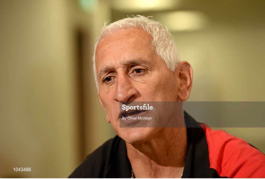 19 August 2015; Ulster assistant coach Joe Barakat during a press conference. Kingspan Stadium, Ravenhill Park, Belfast, Co. Antrim. Picture credit: Oliver McVeigh / SPORTSFILE