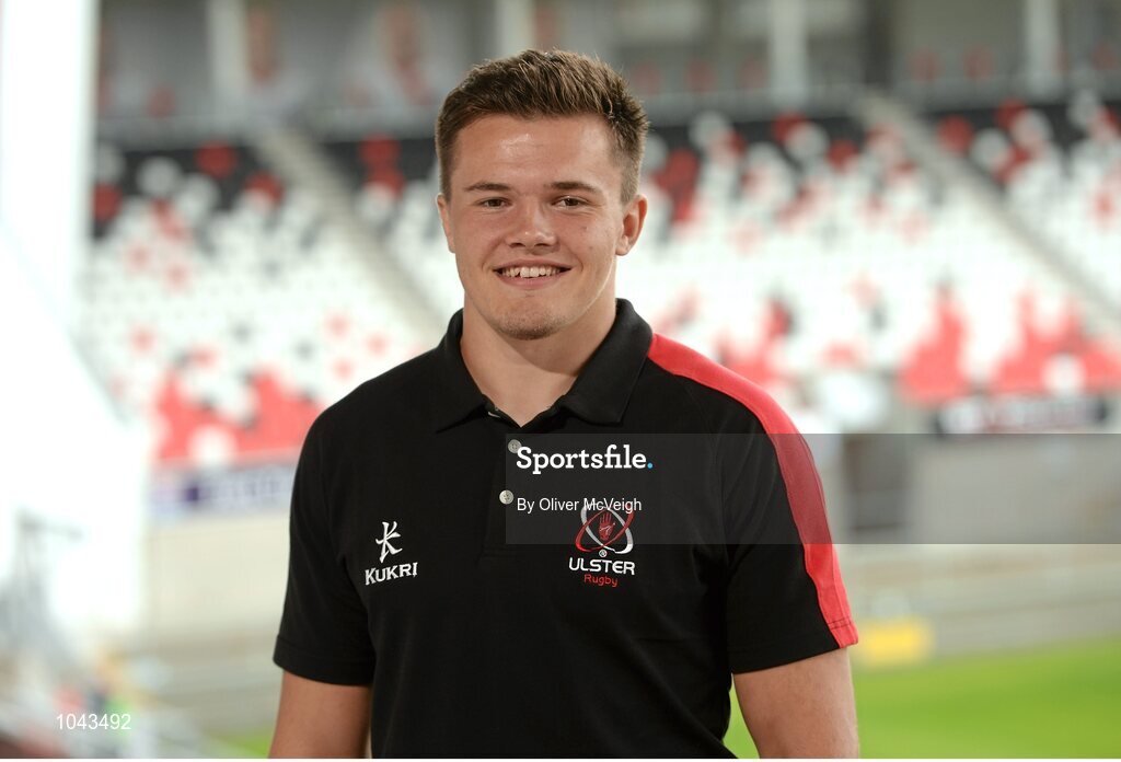 19 August 2015; Ulster's Jacob Stockdale after a press conference. Kingspan Stadium, Ravenhill Park, Belfast, Co. Antrim. Picture credit: Oliver McVeigh / SPORTSFILE