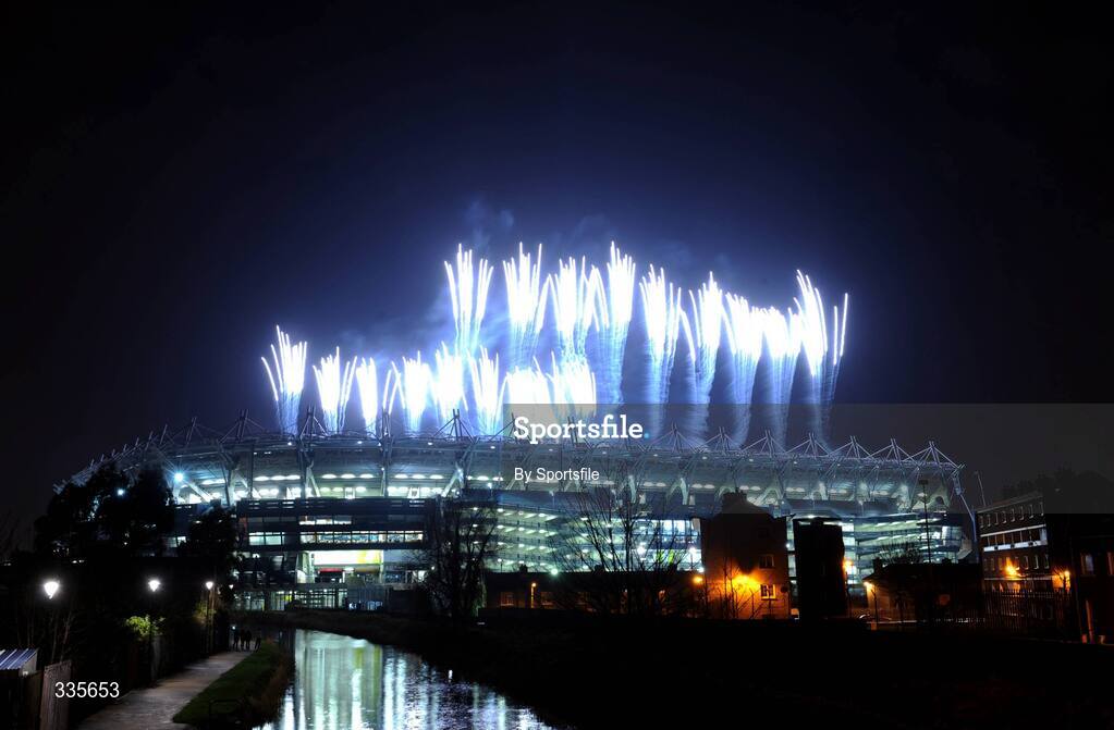 31 January 2009; A general view of the fireworks over Croke Park during activities which mark the start of the 125th Anniversary Celebrations of the founding of the GAA in 1884. Dublin v Tyrone, Allianz GAA National Football League, Division 1, Round 1, Croke Park, Dublin. Photo by Sportsfile