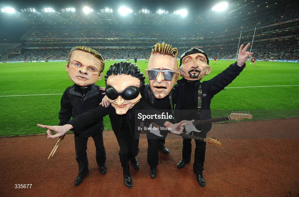 31 January 2009; 'U2' during activities which mark the start of the 125th Anniversary Celebrations of the founding of the GAA in 1884. Dublin v Tyrone, Allianz GAA National Football League, Division 1, Round 1. Croke Park, Dublin. Picture credit: Brendan Moran / SPORTSFILE