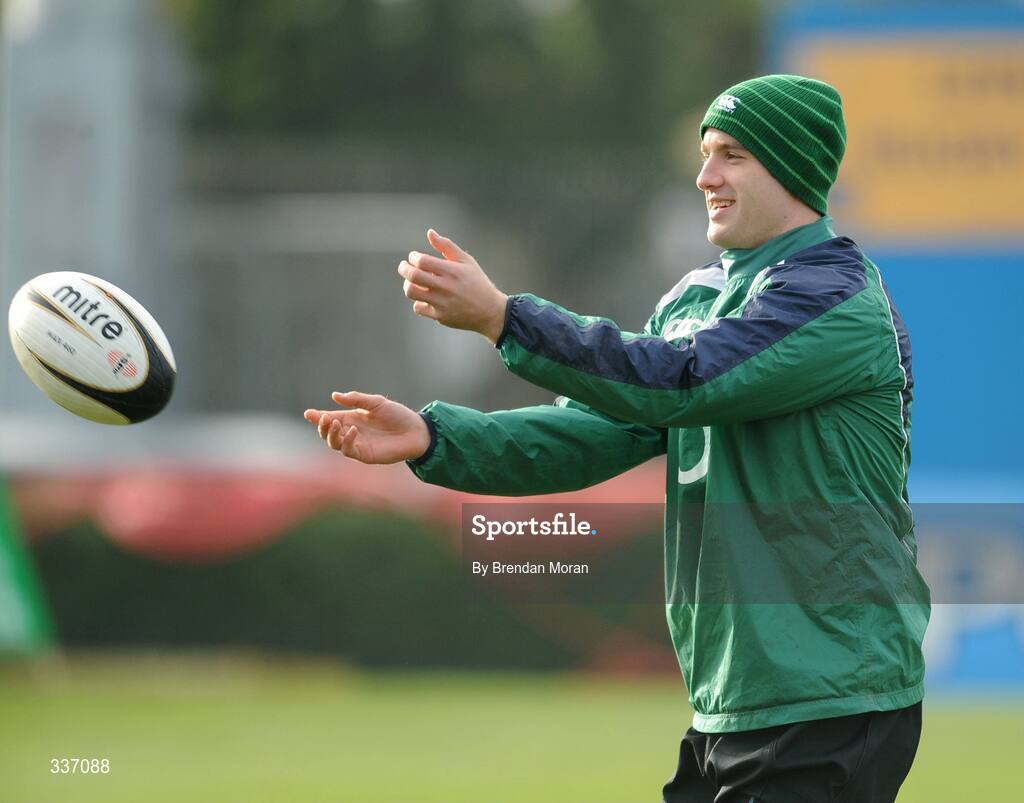 11 February 2009; Ireland's Luke Fitzgerald in action during squad training ahead of their RBS Six Nations Championship game against Italy on Sunday. RDS, Dublin. Picture credit: Brendan Moran / SPORTSFILE