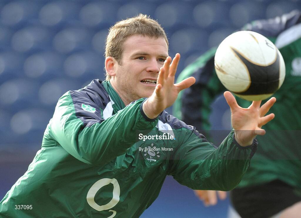11 February 2009; Ireland's Gordon D'Arcy in action during squad training ahead of their RBS Six Nations Championship game against Italy on Sunday. RDS, Dublin. Picture credit: Brendan Moran / SPORTSFILE