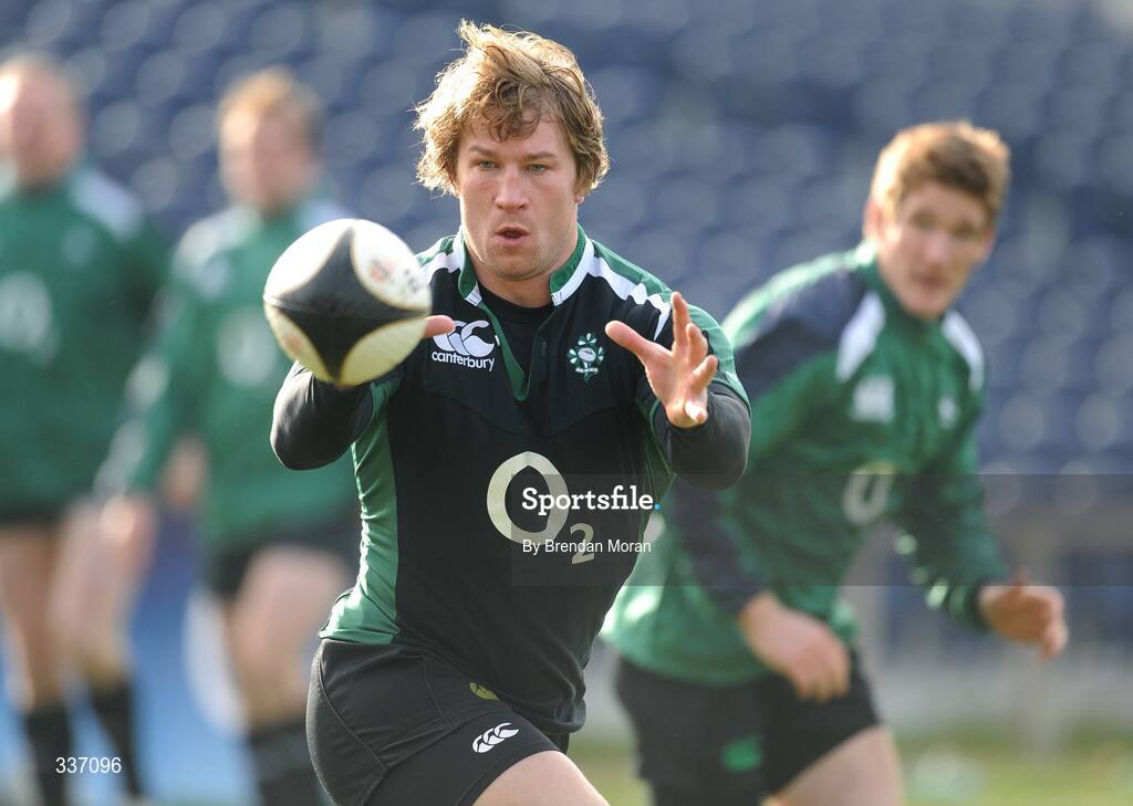 11 February 2009; Ireland hooker Jerry Flannery in action during squad training ahead of their RBS Six Nations Championship game against Italy on Sunday. RDS, Dublin. Picture credit: Brendan Moran / SPORTSFILE