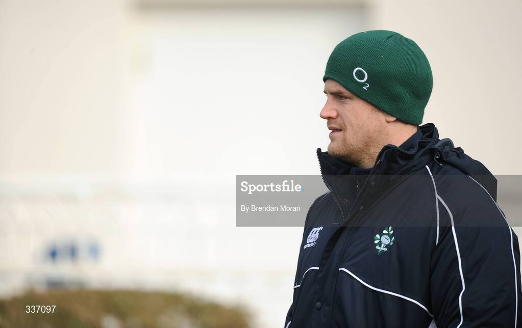 11 February 2009; Ireland's Jamie Heaslip during squad training ahead of their RBS Six Nations Championship game against Italy on Sunday. RDS, Dublin. Picture credit: Brendan Moran / SPORTSFILE