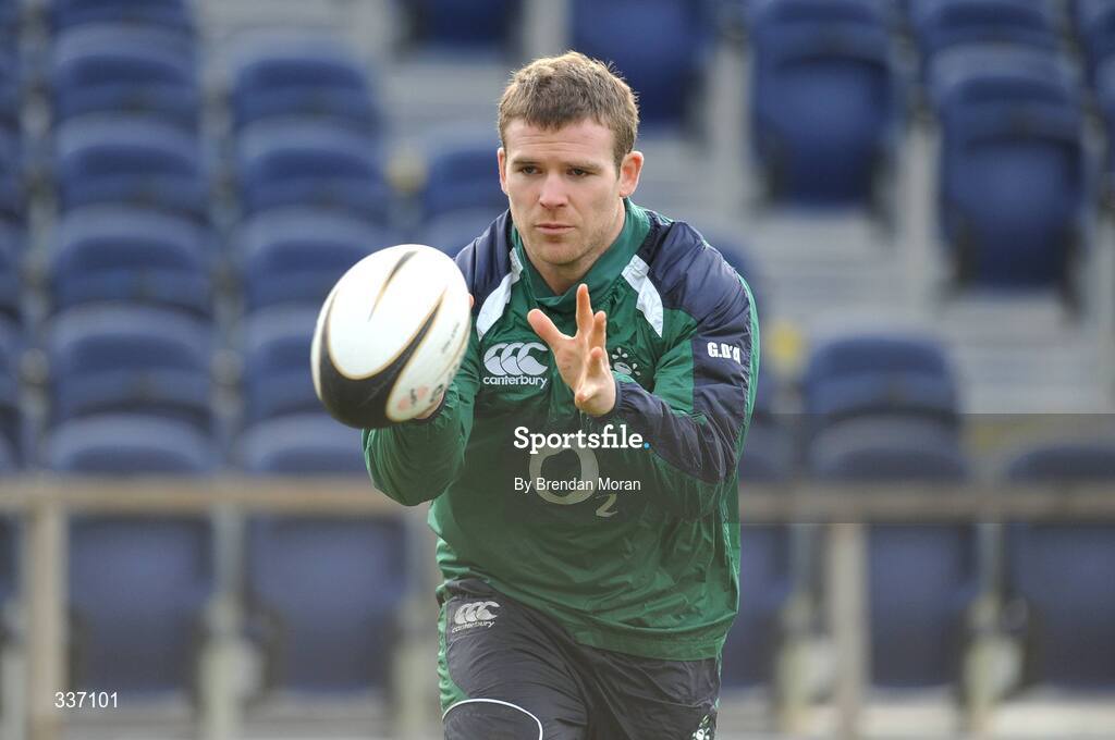 11 February 2009; Ireland's Gordon D'Arcy in action during squad training ahead of their RBS Six Nations Championship game against Italy on Sunday. RDS, Dublin. Picture credit: Brendan Moran / SPORTSFILE