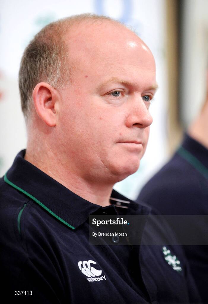 11 February 2009; Ireland head coach Declan Kidney during a press conference ahead of their RBS Six Nations Championship game against Italy on Sunday. Fitzpatrick's Castle Hotel, Killiney, Co. Dublin. Picture credit: Brendan Moran / SPORTSFILE