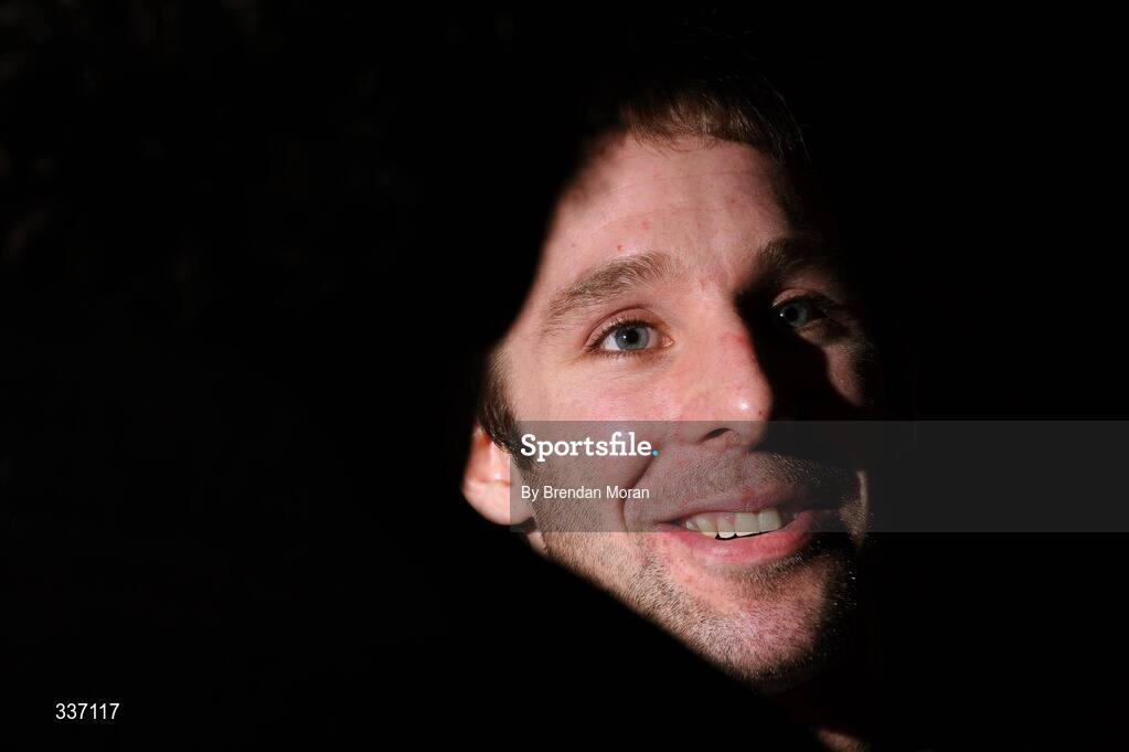 11 February 2009; Ireland's Tomas O'Leary speaking during a press conference ahead of their RBS Six Nations Championship game against Italy on Sunday. Fitzpatrick's Castle Hotel, Killiney, Co. Dublin. Picture credit: Brendan Moran / SPORTSFILE