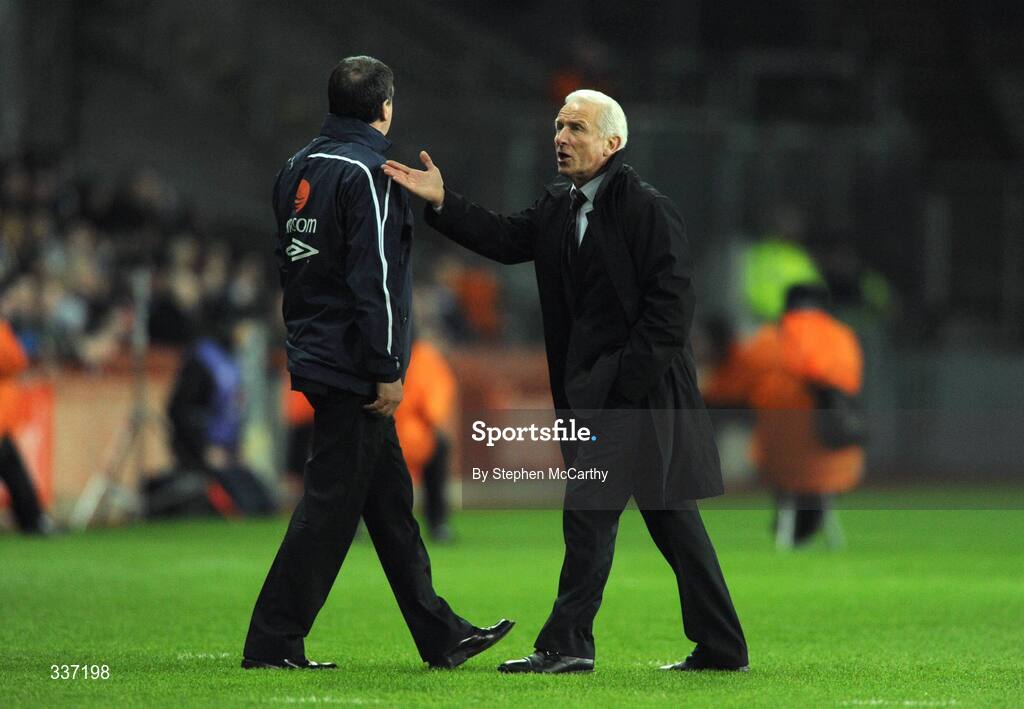 11 February 2009; Republic of Ireland manager Giovanni Trapattoni reacts during the game. 2010 FIFA World Cup Qualifier, Republic of Ireland v Georgia. Croke Park, Dublin. Picture credit: Stephen McCarthy / SPORTSFILE