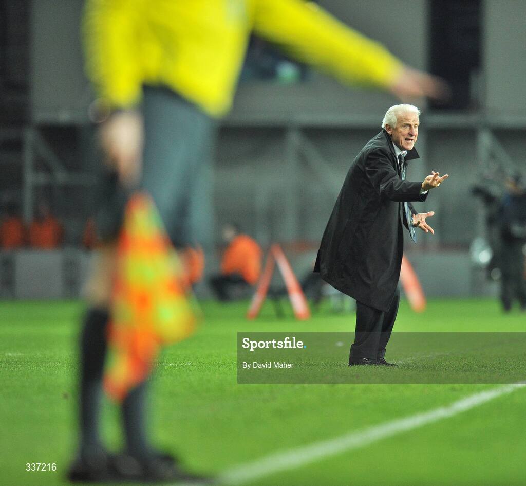 11 February 2009; Republic of Ireland manager Giovanni Trapattoni during the game. 2010 FIFA World Cup Qualifier, Republic of Ireland v Georgia. Croke Park, Dublin. Picture credit: David Maher / SPORTSFILE