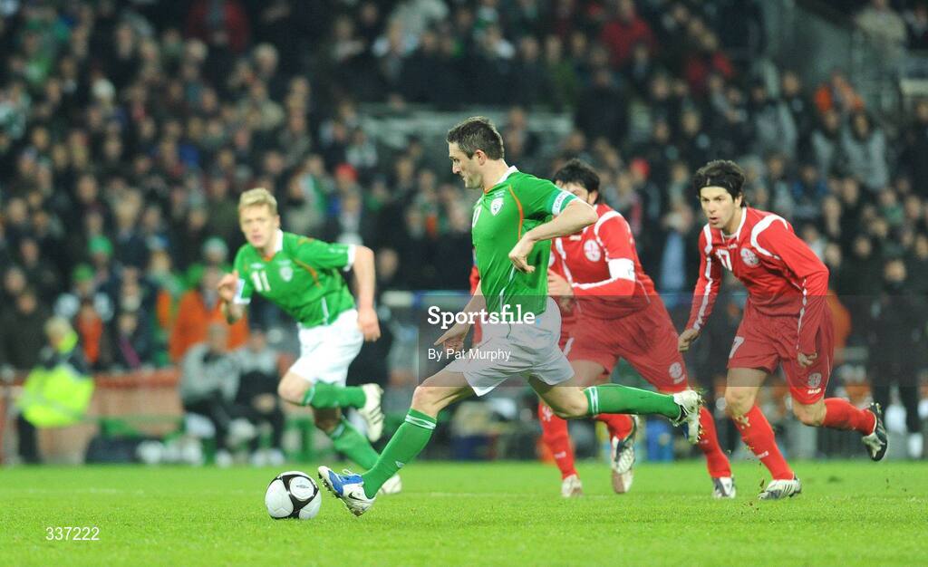 11 February 2009; Republic of Ireland's Robbie Keane scores his side's equaliser from the penalty spot. 2010 FIFA World Cup Qualifier, Republic of Ireland v Georgia. Croke Park, Dublin. Picture credit: Pat Murphy / SPORTSFILE