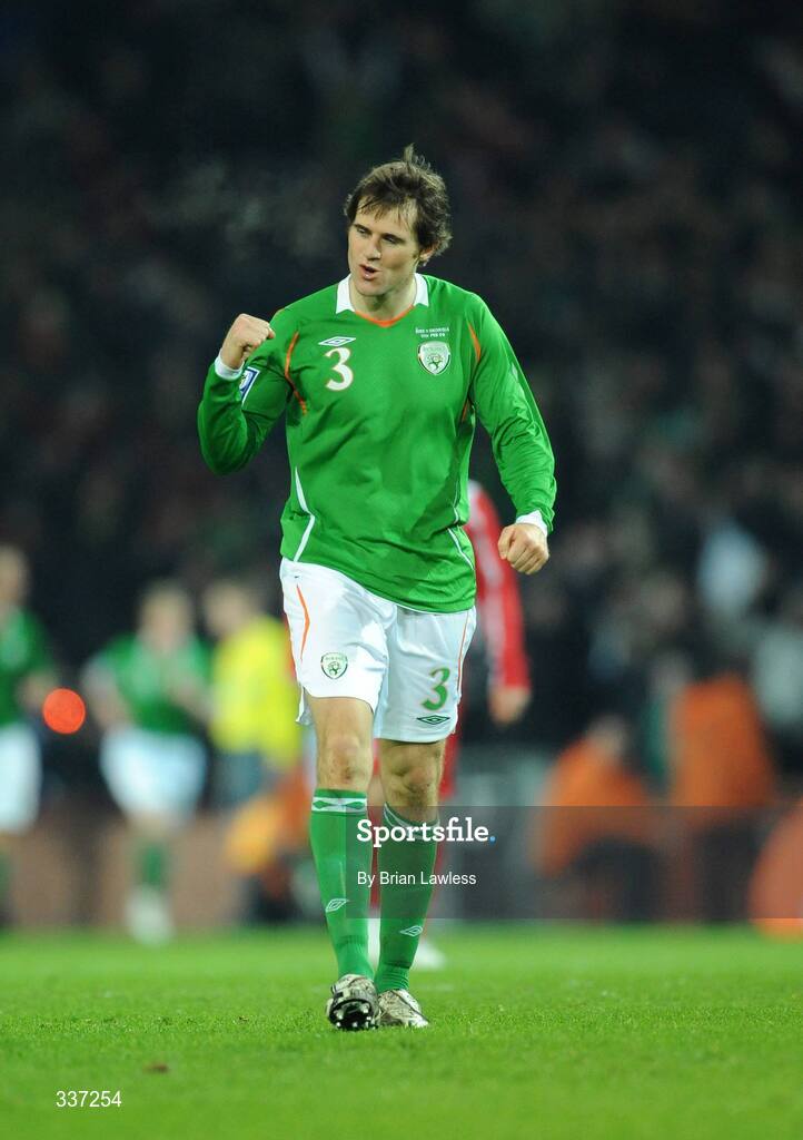 11 February 2009; Republic of Ireland's Kevin Kilbane celebrates after his side's second goal. 2010 FIFA World Cup Qualifier, Republic of Ireland v Georgia, Croke Park, Dublin. Picture credit: Brian Lawless / SPORTSFILE
