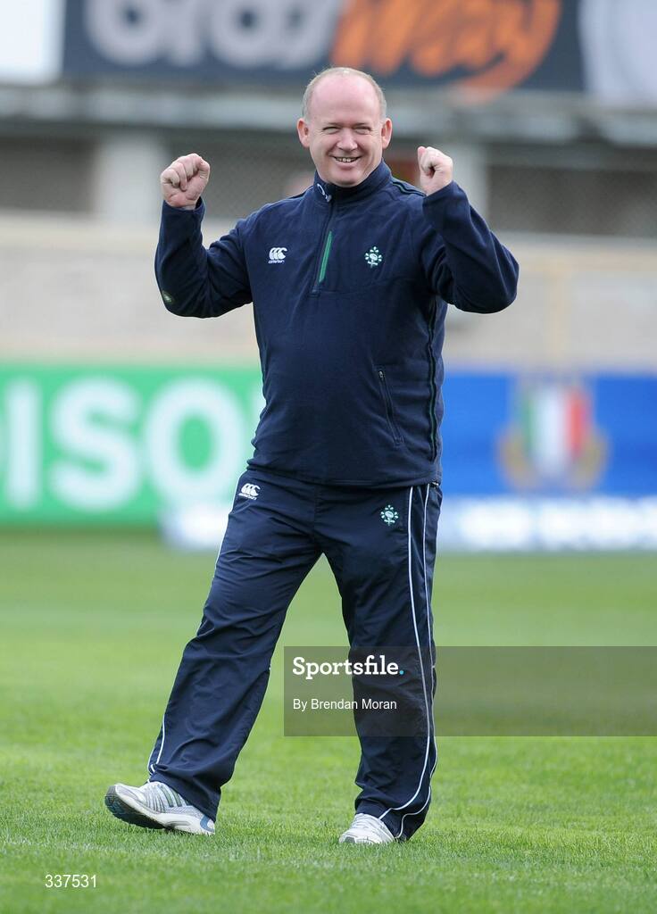 14 February 2009; Head coach Declan Kidney during the Ireland Rugby Captain's Run ahead of their RBS Six Nations Championship game against Italy on Sunday. Stadio Flaminio, Rome, Italy. Picture credit: Brendan Moran / SPORTSFILE