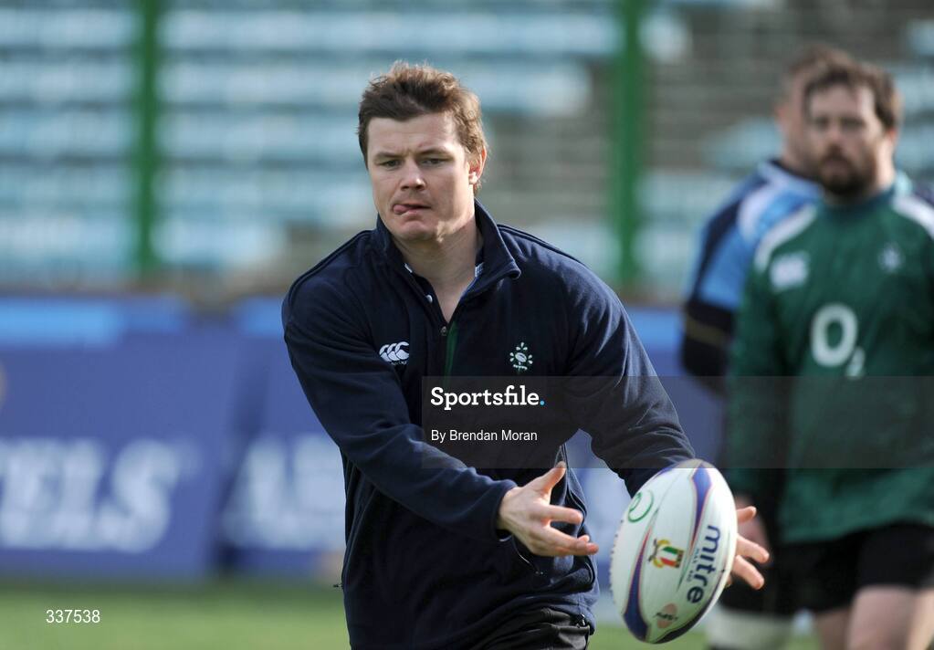 14 February 2009; Captain Brian O'Driscoll in action during the Ireland Rugby Captain's Run ahead of their RBS Six Nations Championship game against Italy on Sunday. Stadio Flaminio, Rome, Italy. Picture credit: Brendan Moran / SPORTSFILE