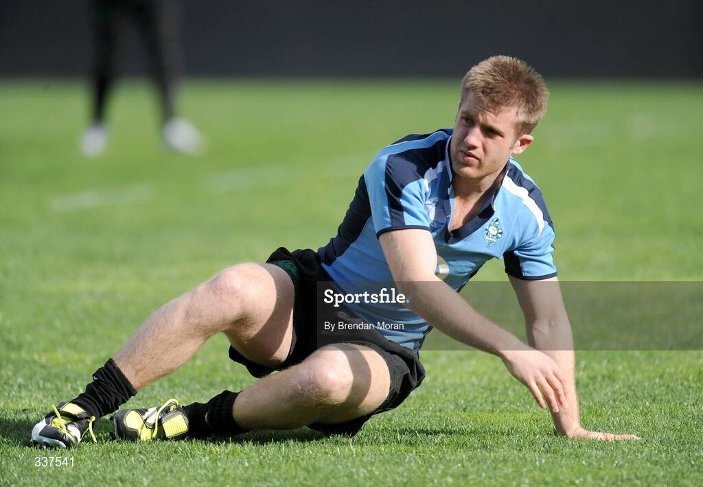 14 February 2009; Luke Fitzgerald during the Ireland Rugby Captain's Run ahead of their RBS Six Nations Championship game against Italy on Sunday. Stadio Flaminio, Rome, Italy. Picture credit: Brendan Moran / SPORTSFILE