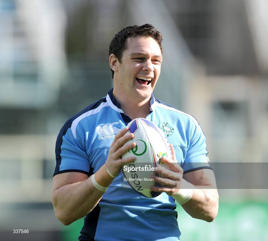 14 February 2009; Flanker David Wallace during the Ireland Rugby Captain's Run ahead of their RBS Six Nations Championship game against Italy on Sunday. Stadio Flaminio, Rome, Italy. Picture credit: Brendan Moran / SPORTSFILE
