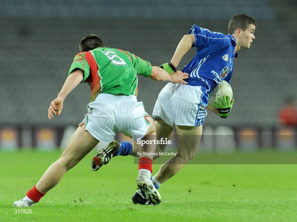 14 February 2009; Conor Hoctor, St Michael's, in action against DJ Moran, St Michael's Foilmore. AIB All-Ireland Intermediate Club Football Championship Final, St Michael's, Galway, v St Michael's Foilmore, Kerry, Croke Park, Dublin. Picture credit: Stephen McCarthy / SPORTSFILE