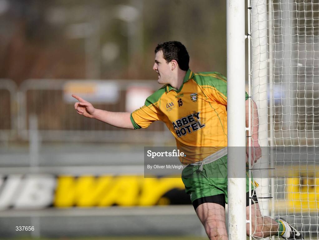 14 February 2009; Michael Murphy, Donegal, celebrates after scoring a goal. Allianz GAA NFL Division 1 Round 2, Donegal v Mayo, Letterkenny, Co. Donegal. Picture credit: Oliver McVeigh / SPORTSFILE