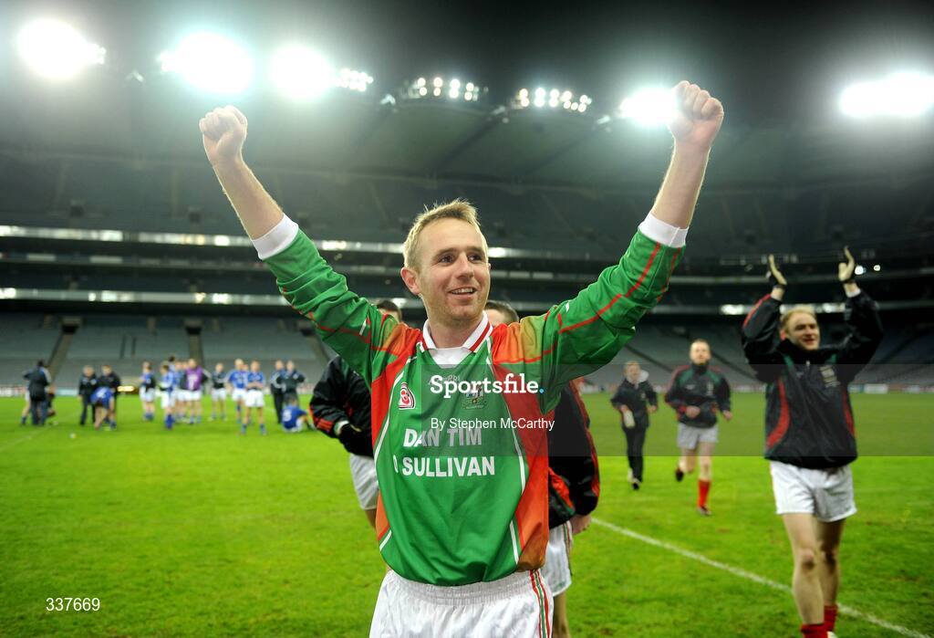 14 February 2009; St Michael's Foilmore's Roger Harty celebrates victory. AIB All-Ireland Intermediate Club Football Championship Final, St Michael's, Galway, v St Michael's Foilmore, Kerry. Croke Park, Dublin. Picture credit: Stephen McCarthy / SPORTSFILE