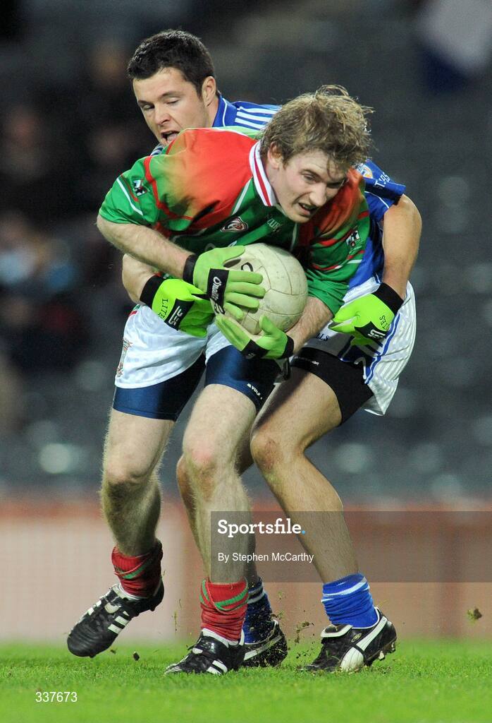 14 February 2009; Coilin Granfield, St Michael's Foilmore, in action against Michael Feeney, St Michael's. AIB All-Ireland Intermediate Club Football Championship Final, St Michael's, Galway, v St Michael's Foilmore, Kerry, Croke Park, Dublin. Picture credit: Stephen McCarthy / SPORTSFILE
