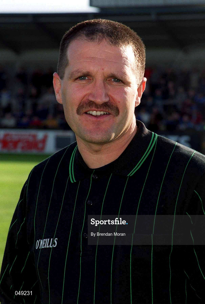 14 October 2000; Referee John Rutherford prior to the Evening Herald Dublin Senior Football Championship Final match between Na Fianna and Kilmacud Crokes at Parnell Park in Dublin. Photo by Brendan Moran/Sportsfile