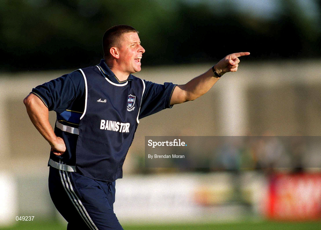 14 October 2000; Na Fianna manager Paul Caffrey during the Evening Herald Dublin Senior Football Championship Final match between Na Fianna and Kilmacud Crokes at Parnell Park in Dublin. Photo by Brendan Moran/Sportsfile