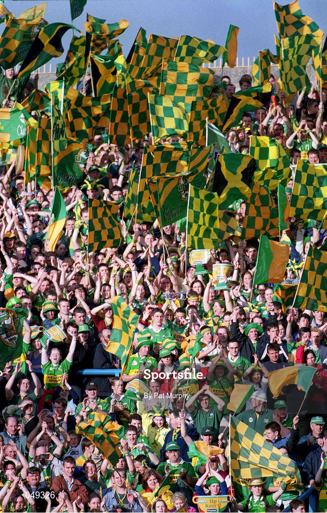 7 October 2000; Kerry supporters during the Bank of Ireland All-Ireland Senior Football Championship Final Replay match between Kerry and Galway at Croke Park in Dublin. Photo by Pat Murphy/Sportsfile