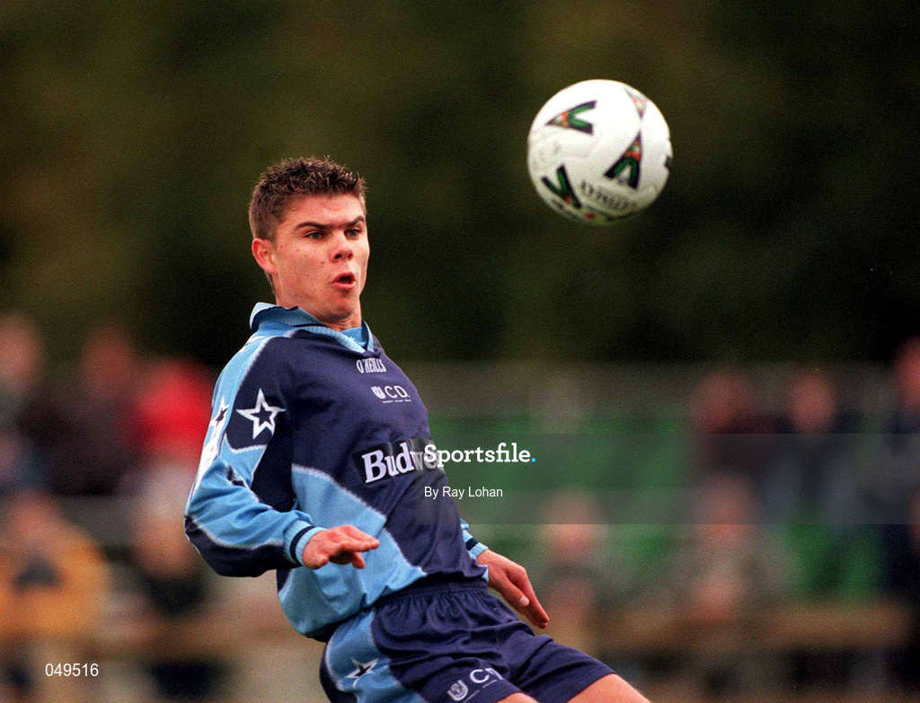 22 October 2000; Kevin Grogan of UCD during the Eircom League Premier Division match between UCD and Shamrock Rovers at Belfield Park in Dublin. Photo by Ray Lohan/Sportsfile