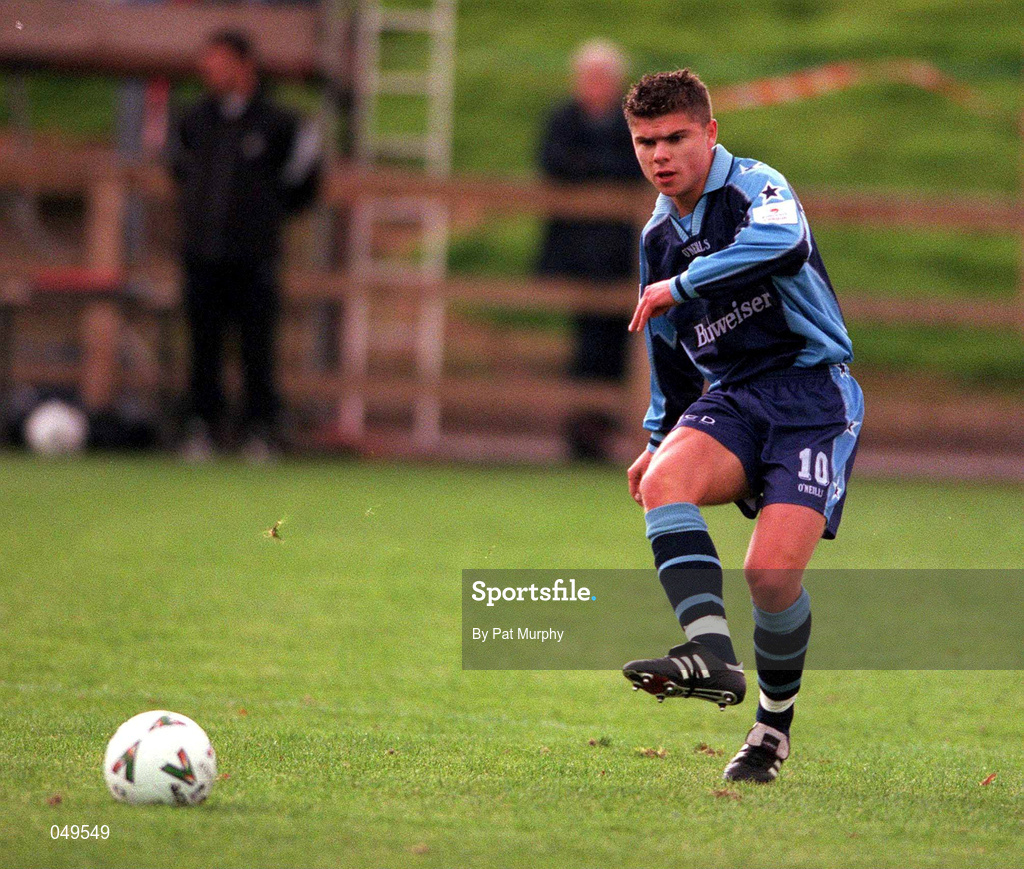 22 October 2000; Kevin Grogan of UCD during the Eircom League Premier Division match between UCD and Shamrock Rovers at Belfield Park in Dublin. Photo by Pat Murphy/Sportsfile