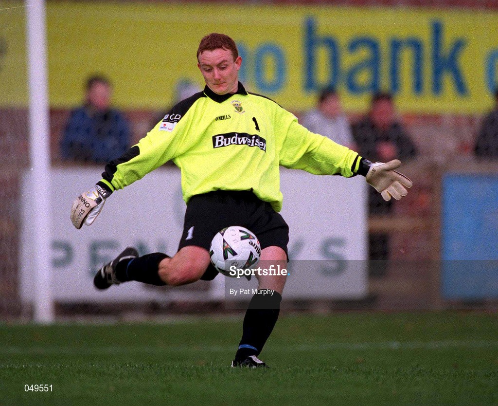 22 October 2000; Barry Ryan of UCD during the Eircom League Premier Division match between UCD and Shamrock Rovers at Belfield Park in Dublin. Photo by Pat Murphy/Sportsfile