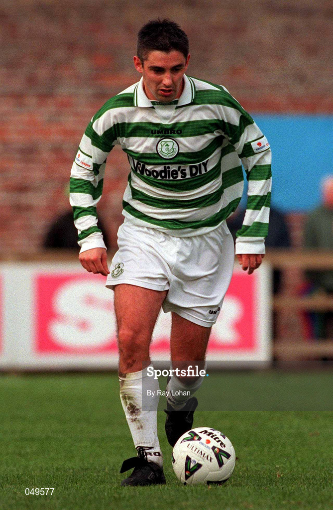 22 October 2000; Dave Smith of Shamrock Rovers during the Eircom League Premier Division match between UCD and Shamrock Rovers at Belfield Park in Dublin. Photo by Ray Lohan/Sportsfile