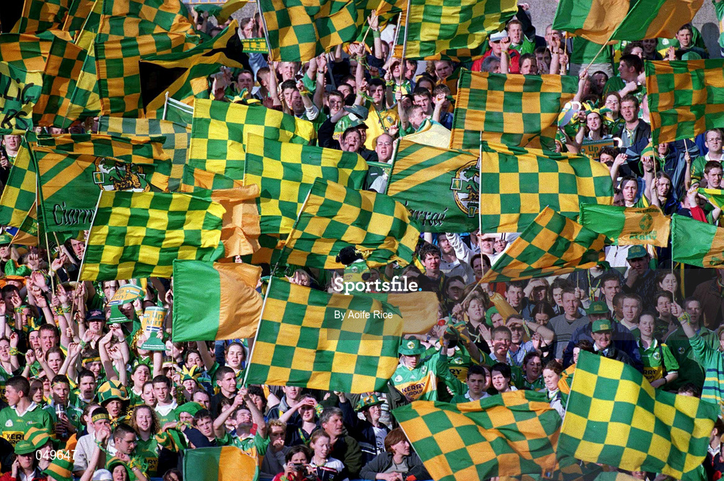 7 October 2000; Kerry supporters during the Bank of Ireland All-Ireland Senior Football Championship Final Replay match between Kerry and Galway at Croke Park in Dublin. Photo by Aoife Rice/Sportsfile